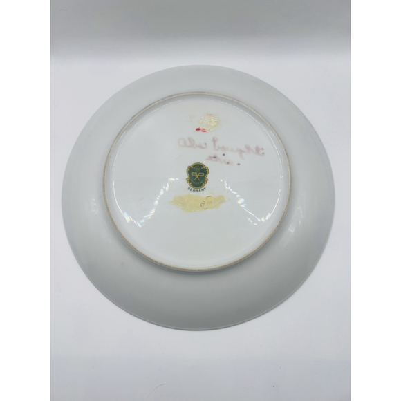 IMPERIAL Germany Antique Porcelain Portrait Plate Vigee LeBrun Mother & Child - Picture 5 of 5